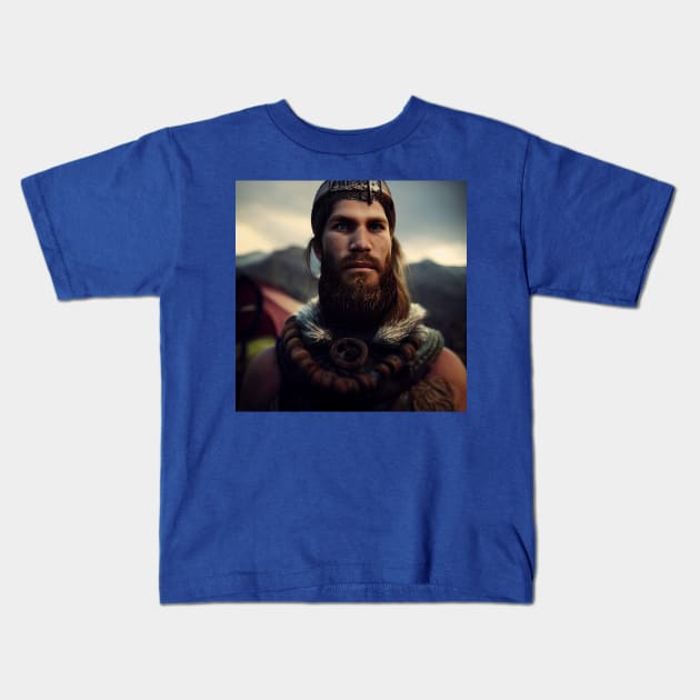 Viking Raider Kids T-Shirt by Grassroots Green